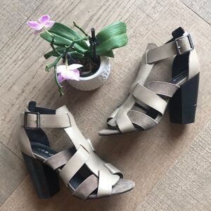 Kelsi Dagger Brooklyn Taupe Belle Sandal 8.5 EUC